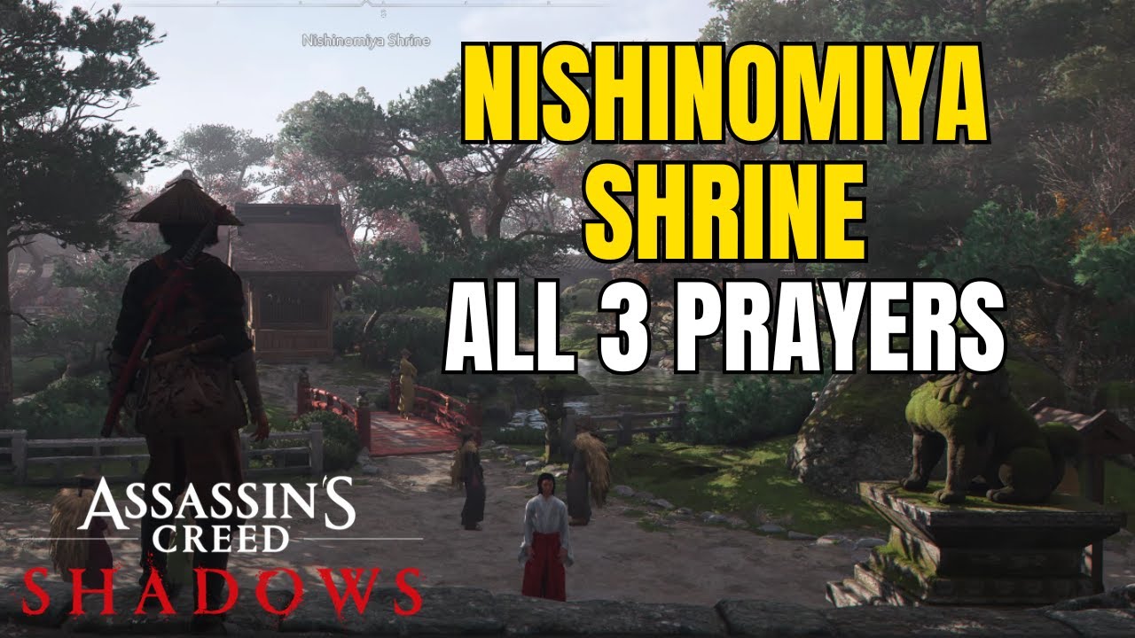 The Completionist Guide: AC Shadows | Nishinomiya Shrine All 3 Prayer Locations