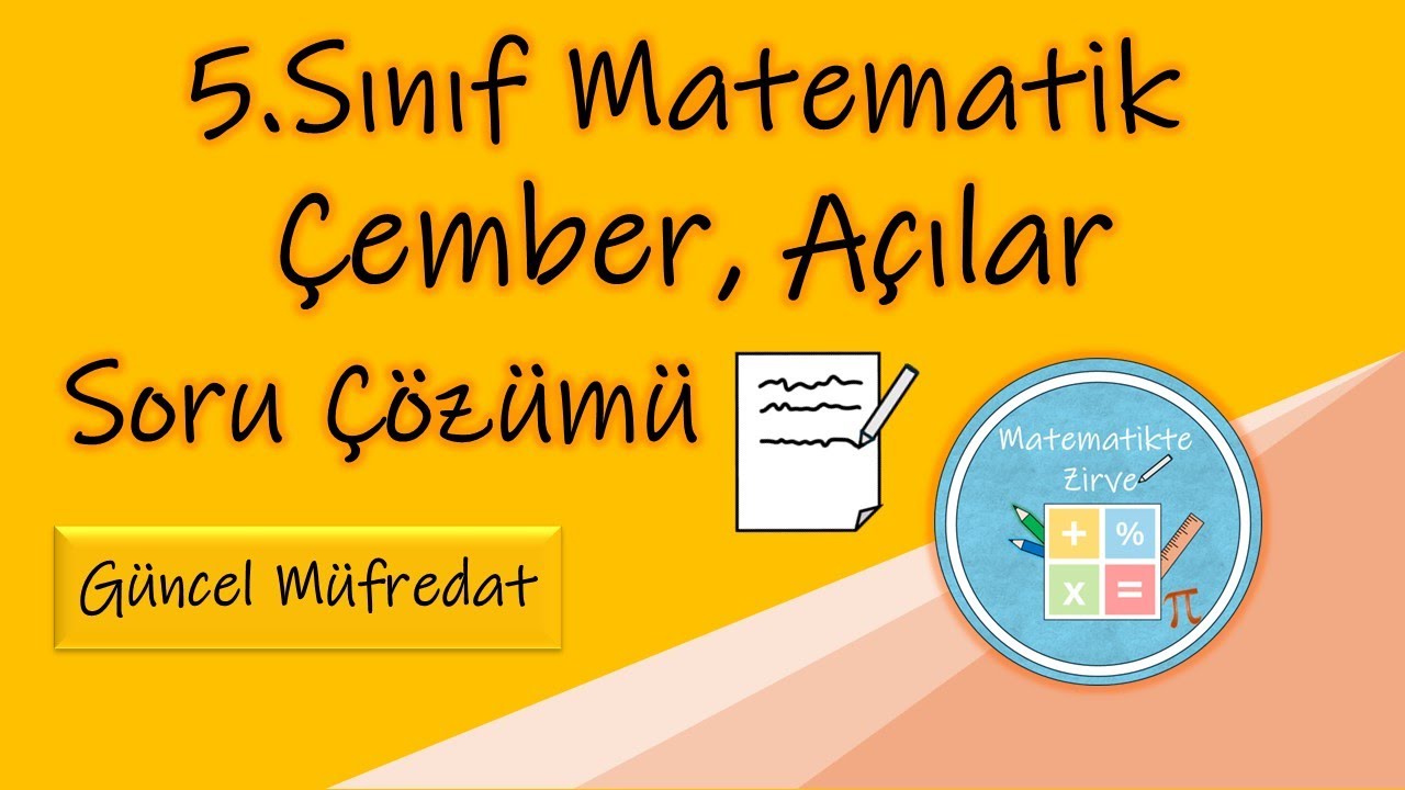 5.Sınıf Matematik | Açılar, Çember Soru Çözümü | Güncel Müfredat