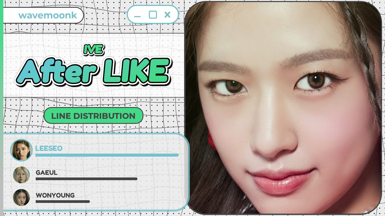 IVE - After LIKE (Line Distribution) Color Coded