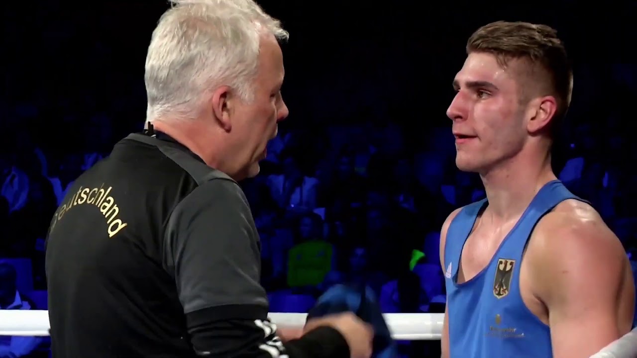 Harris Akbar ENG v Richard Meinecke GER U22s European champs SEMIS 2019 Vladikavkaz Russia 69kg
