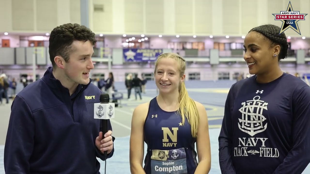 Navy Women's Indoor Track & Field Interview: Sophie Compton and Jia Anderson (Army)