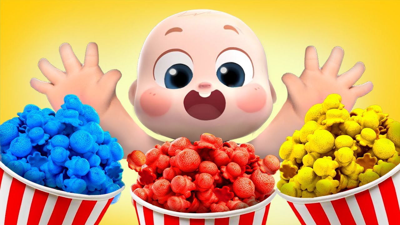 Colorful Popcorn Stand | Learn Colors | Teamwork | Nursery Rhymes & Kids Songs | BabyBus