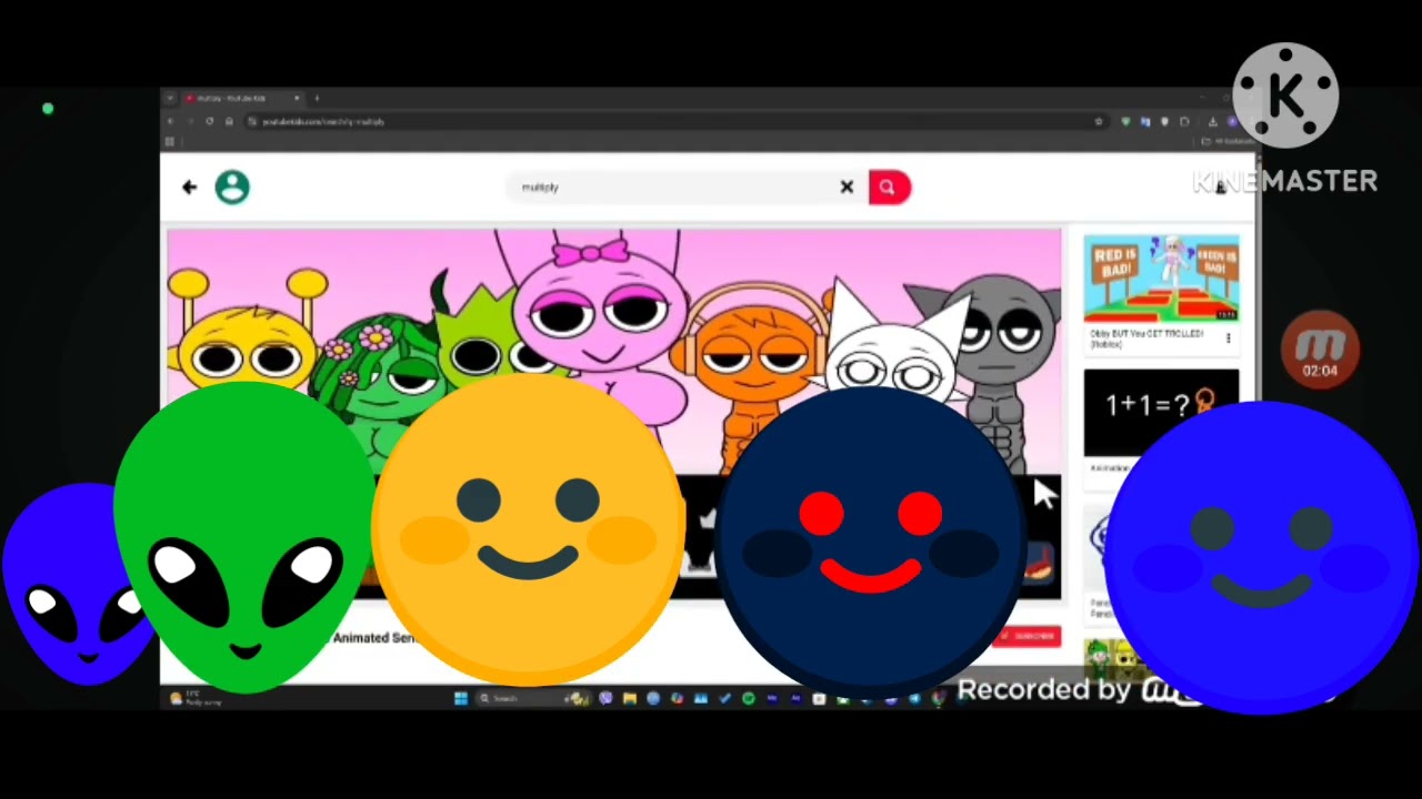 YouTube kids happy screen with 6 ALL of them