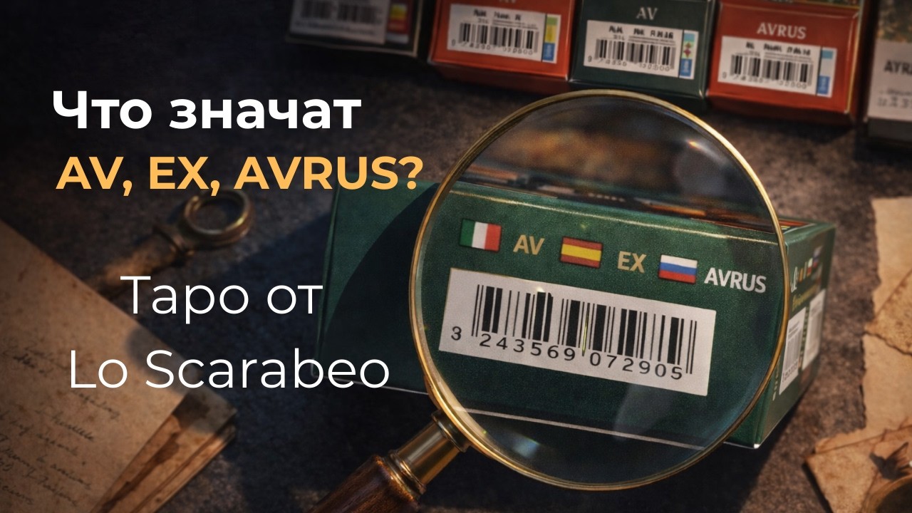 Что значат AV, EX, AVRUS? Как понять, что карты Таро от Ло Скарабео из Италии?