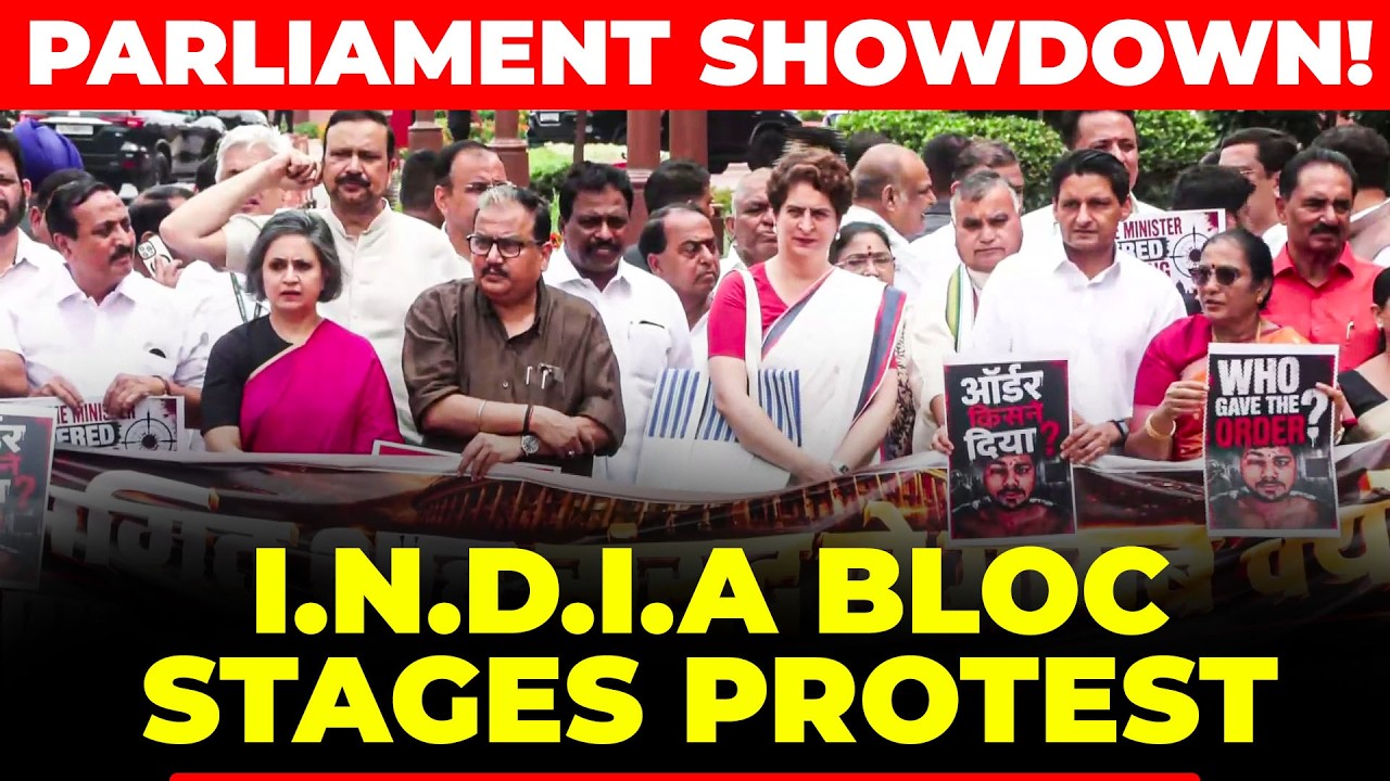 LIVE: INDIA Bloc Protests Outside Parliament, Demands Amit Shah&rsquo;s Statement on Pellet Guns