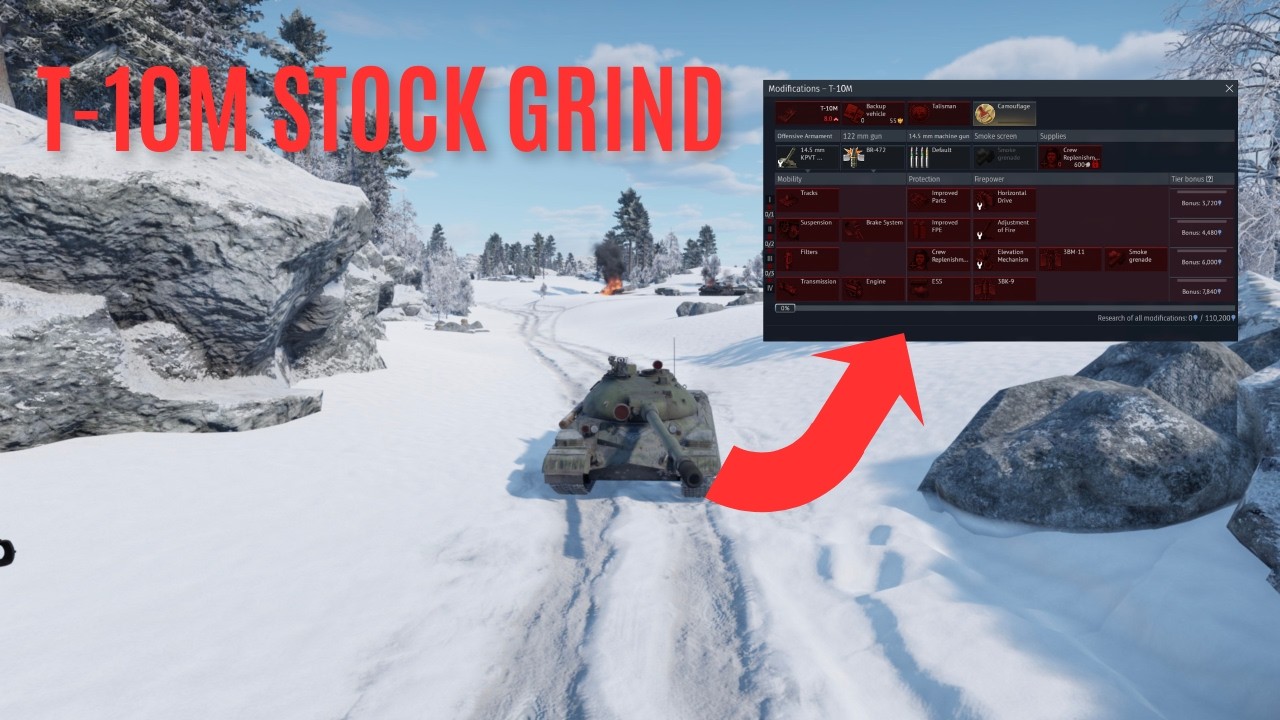 Stock Grinding the T-10M | War Thunder