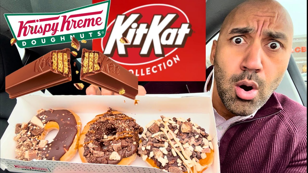 Krispy Kreme New Kit Kat Donut Collection (Review) 🍩