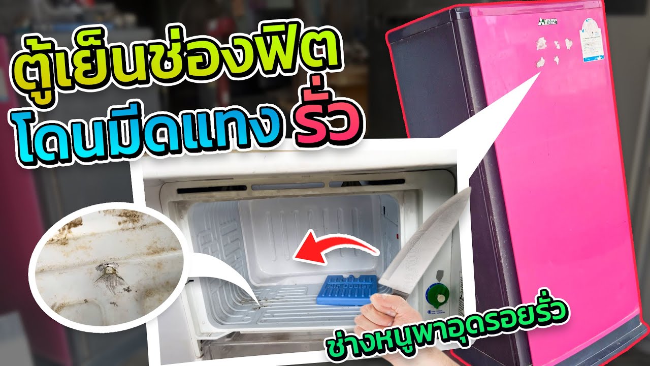 ซ่อมตู้เย็น mitsubishi ประตูเดียวช่องฟิตรั่วมือมีดทิ้งไว้นานอะไรเสียมาดูกัน #ช่างหนูพาซ่อม