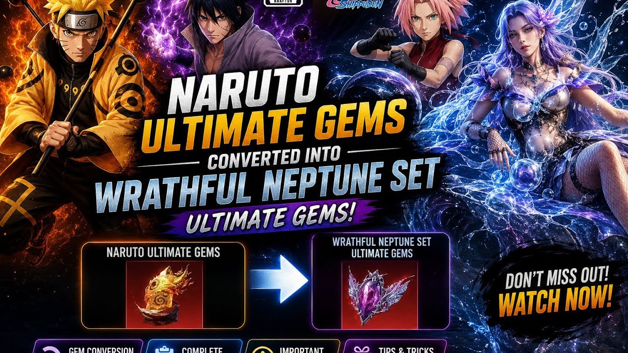 🔥 NARUTO GEMS &rarr; NEW ULTIMATE GEMS! 💎⚡| BGMI