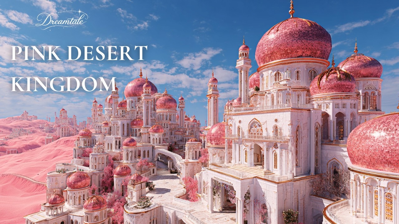Fantasy Pink Desert Kingdom｜Rose-Gold Oasis City| Relaxing Dreamscape