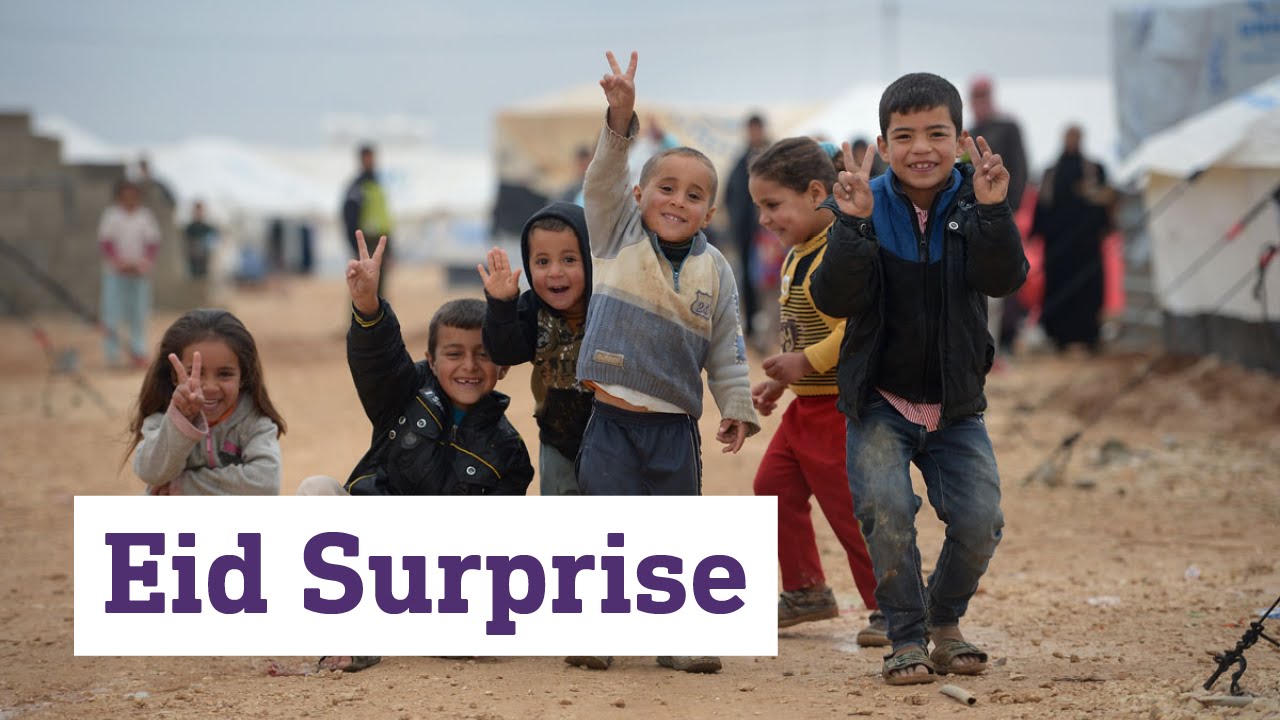 Syrian children Eid surprise