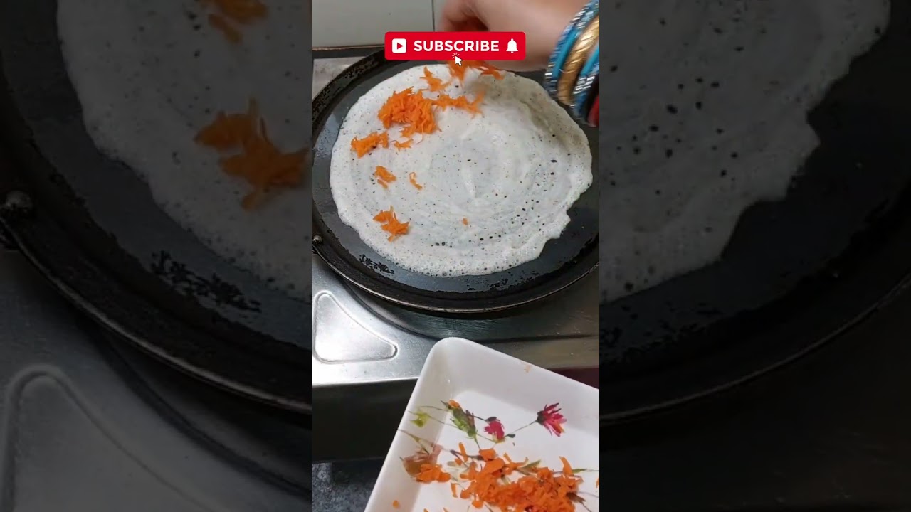 Carrot Dosa | Easy dosa recipe | #shorts, #youtubeshorts