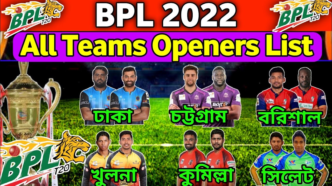 BPL 2022 All Teams Openers I All Teams Openers BPL 2022 I BPL 2022 All Teams Final Squad I BPL 2022