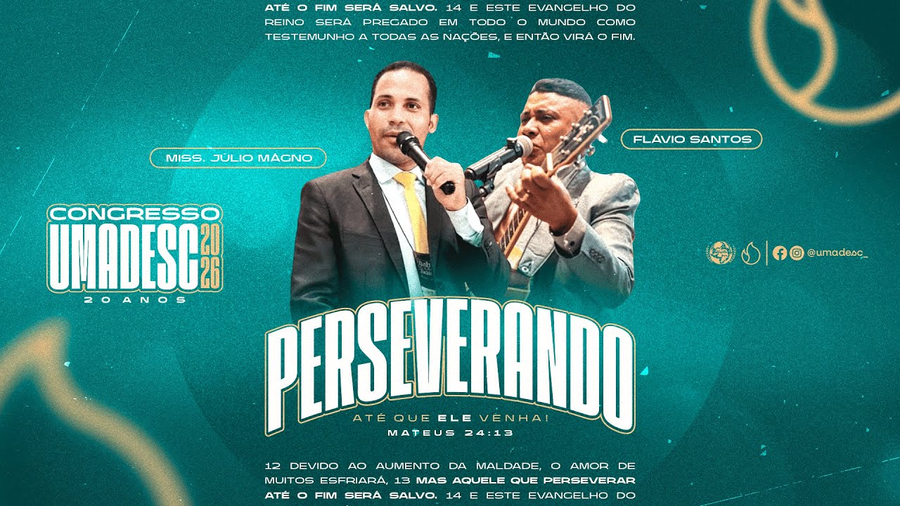 CONGRESSO DE JOVENS - UMADESC 2026 | DOMINGO TARDE