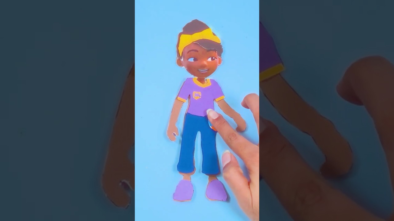 DIY Meekah Craft for Kids! 🎨💜| Easy Blippi Art Project #shorts #meekah #blippi #diyforkids #crafts
