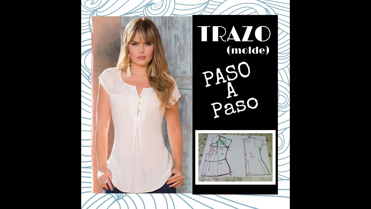 TRAZO (molde) PASO A PASO DE BLUSA DE MODA/ INTENSIVO DE BLUSAS/ # 2