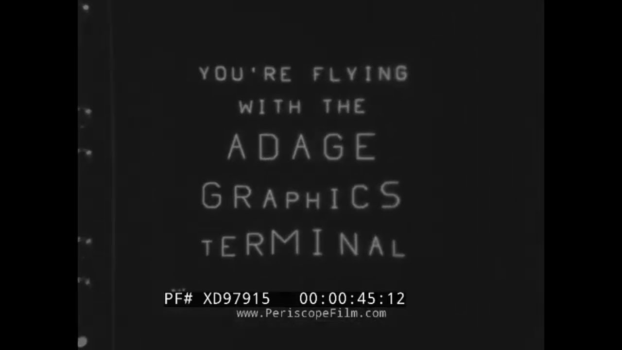 1960s MIT COMPUTER GRAPHICS DEMONSTRATION FILMS  & ADAGE GRAPHICS TERMINAL  XD97915
