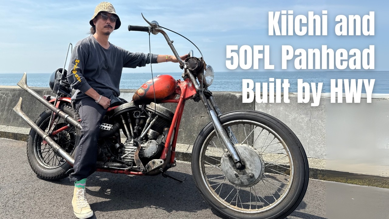Kiichi and his 1950FL Panhead buily by HWY