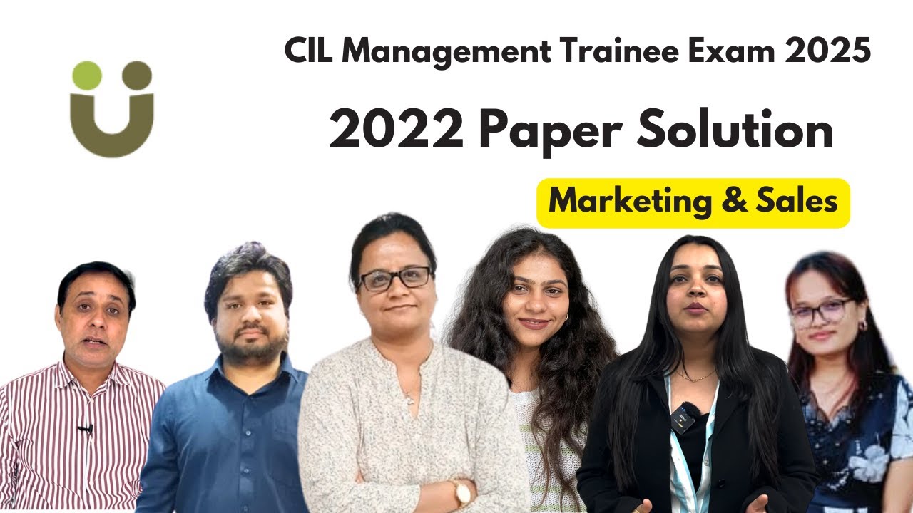 Solution of 2022 Paper - Marketing & Sales - Coal  India Management Trainee Exam 2025 (CIL MT 2025)