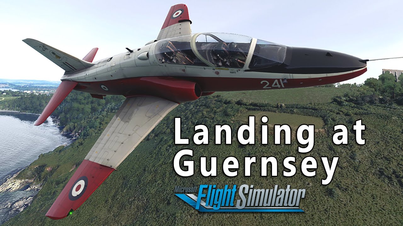 Hawk T1/A Landing at Guernsey Airport