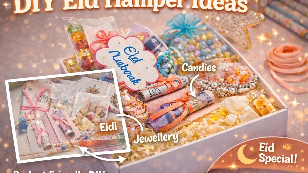 Easy & Cute Eid Gift Hamper Tutorial 💝 | Eid Mubarak Special ✨️ | Creative and Affordable ideas💡