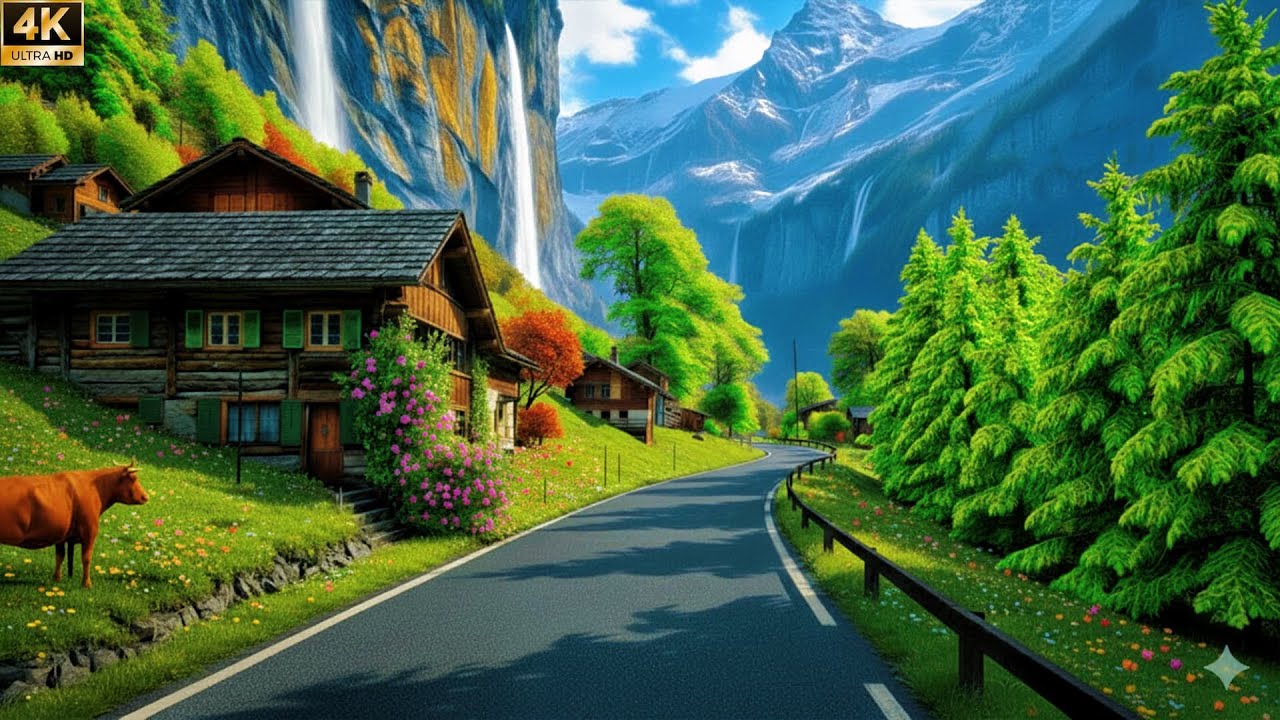 🍁 From Summer to Autumn in the Swiss Alps 🇨🇭 | Relaxing 4K Scenic Drive