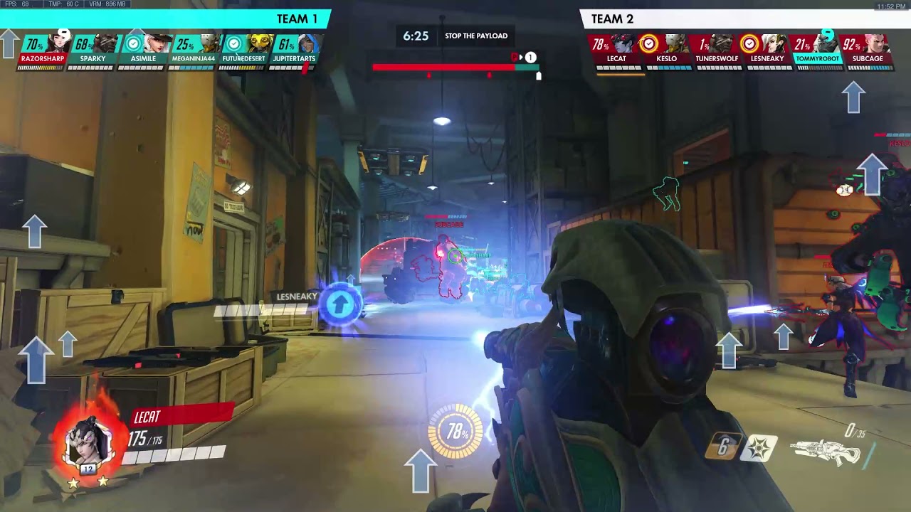 I clicked 25 heads as Widowmaker