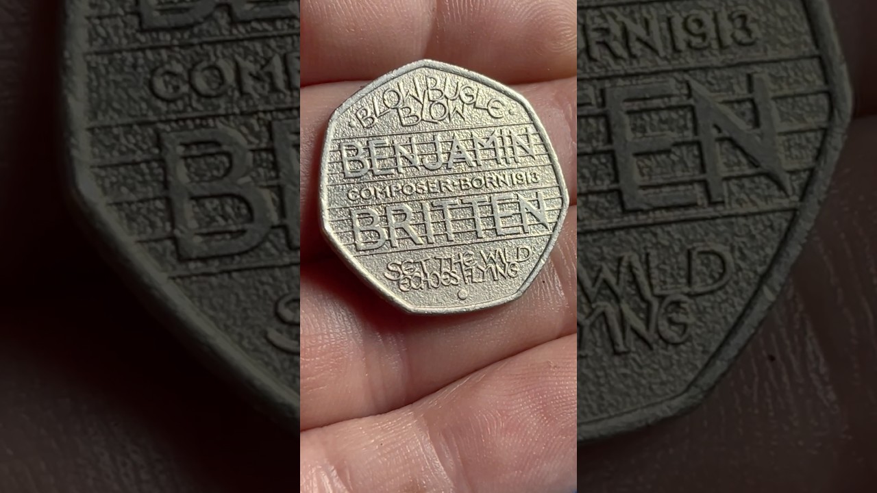 Cool 😎 Elizabeth The 2nd 2013 Benjamin Britten 50 Pence Coin 🇬🇧 