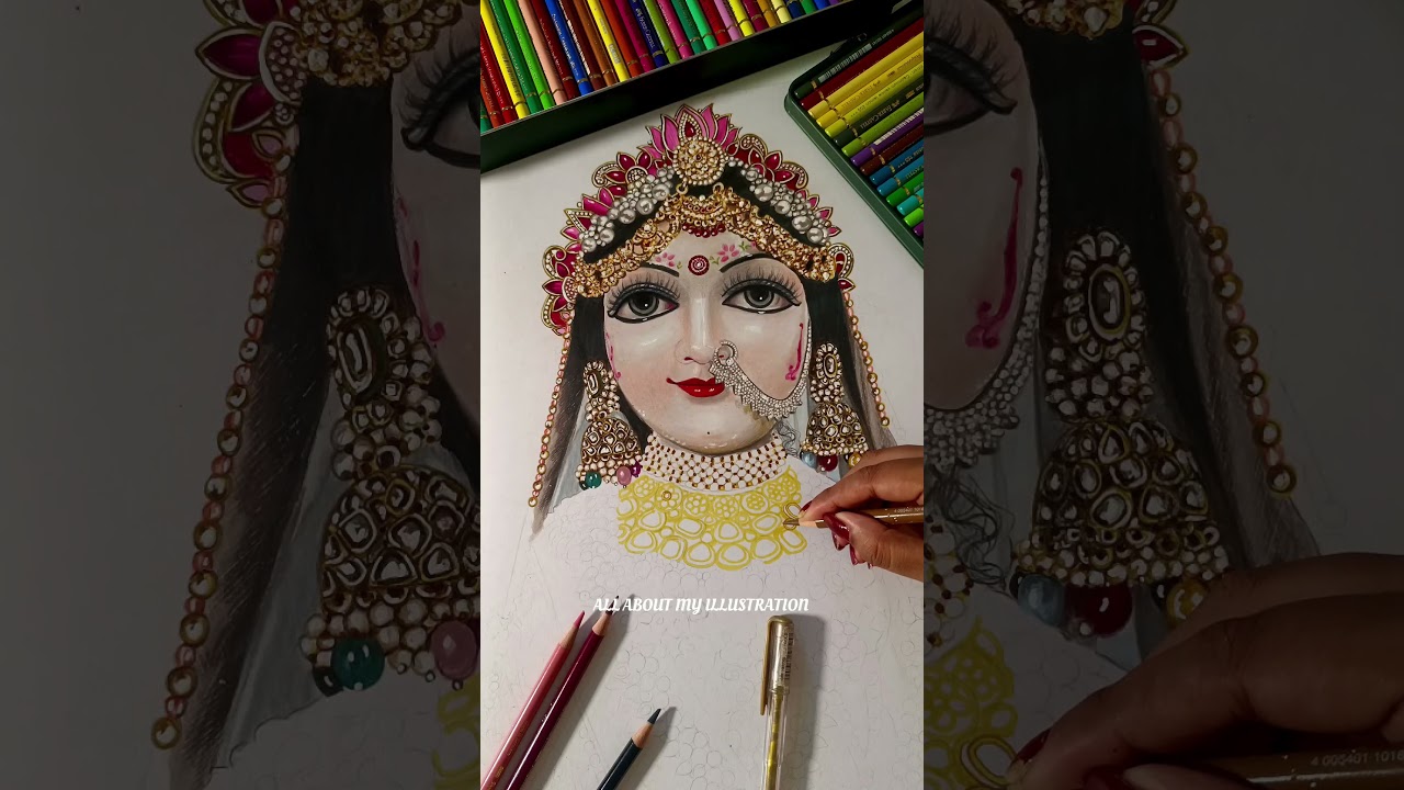 part 1 Shree Radharani ji Artwork 🌼 