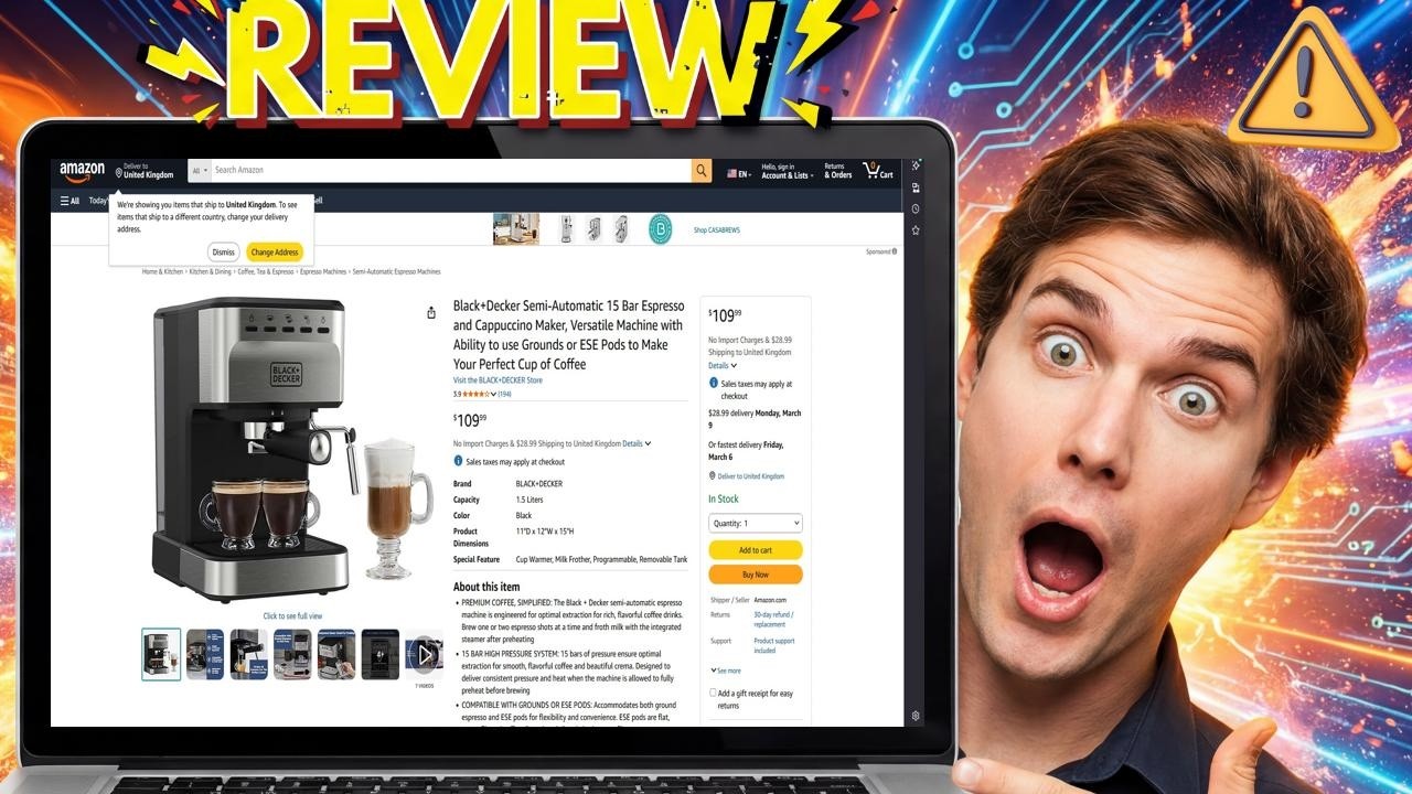 BLACK+DECKER Espresso Machine Review: Brewing Test & Walkthrough