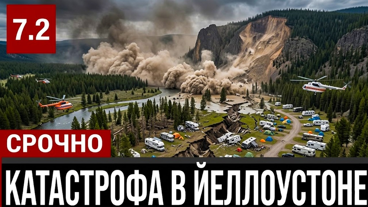 УЖАС Йеллоустона: землетрясение 7.2 и СМЕРТЕЛЬНЫЙ оползень похоронили людей заживо