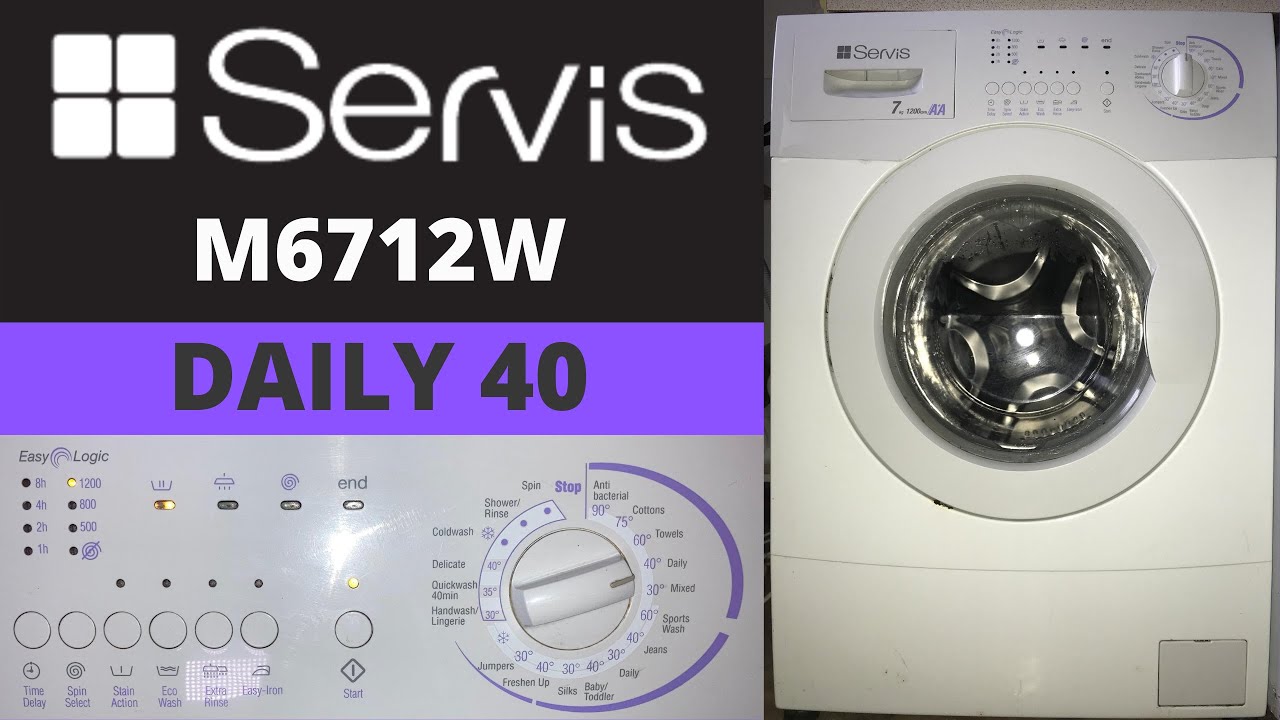 Servis Easy Logic M6712W Washing Machine - Daily 40
