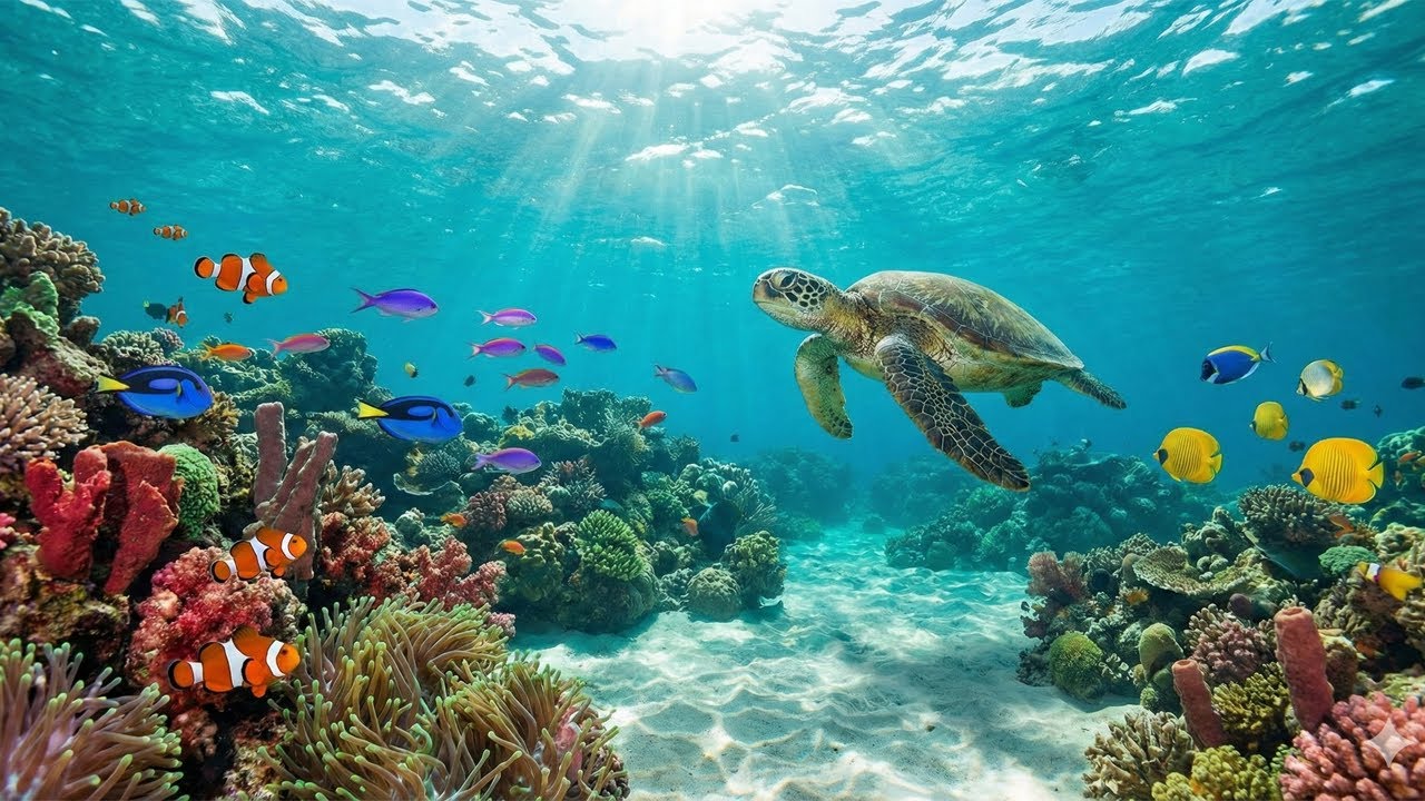 Underwater Wonders in 4K 🌊 Colorful Fish & Coral Reef  Relaxing Aquarium Ocean Life