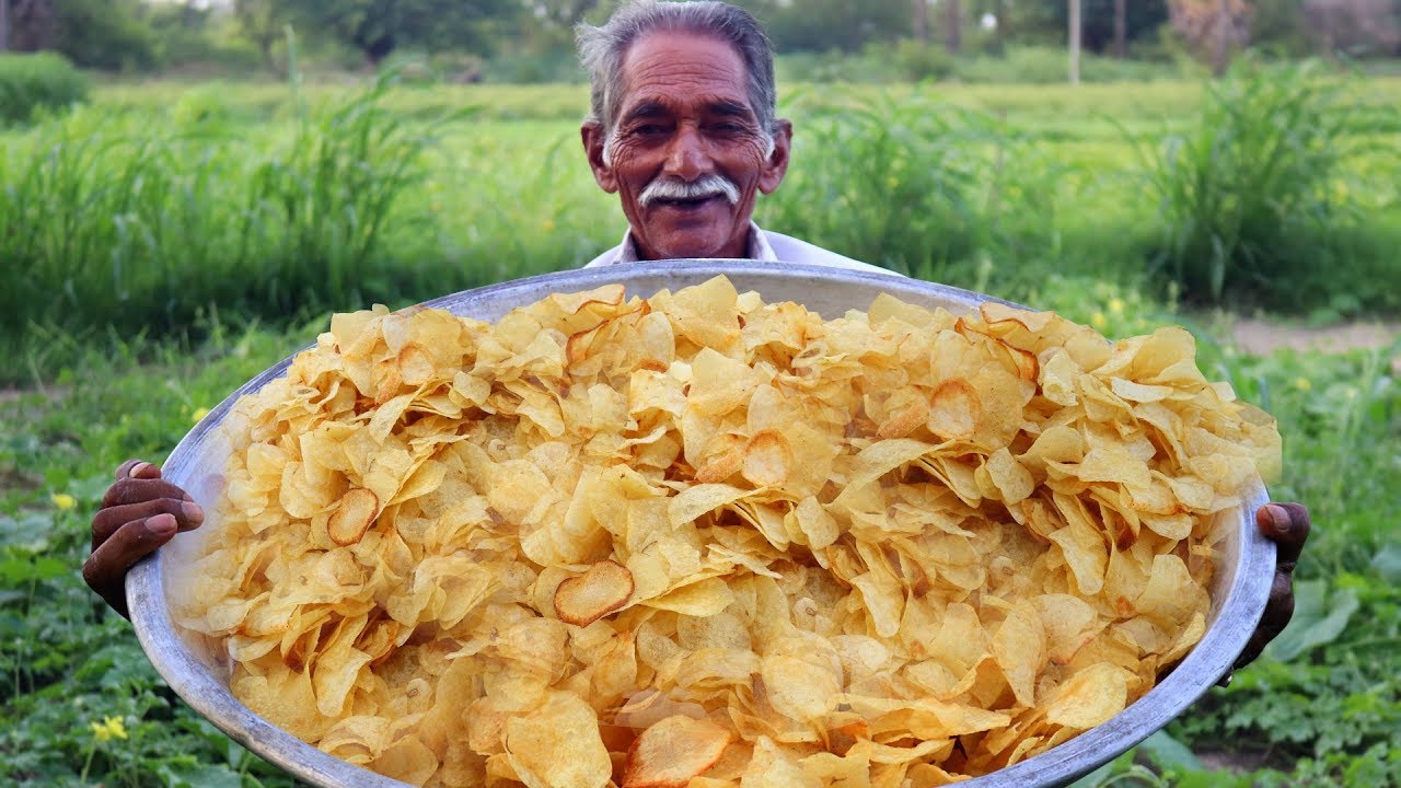 Potato Wafers | Crispy Potato Chips | Quick and Easy Aloo Chips Recipe | Grandpa Kitchen