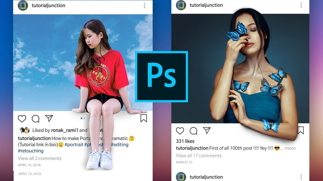 Как создать эффект 3D-рамки для фото в Instagram | Урок по Photoshop