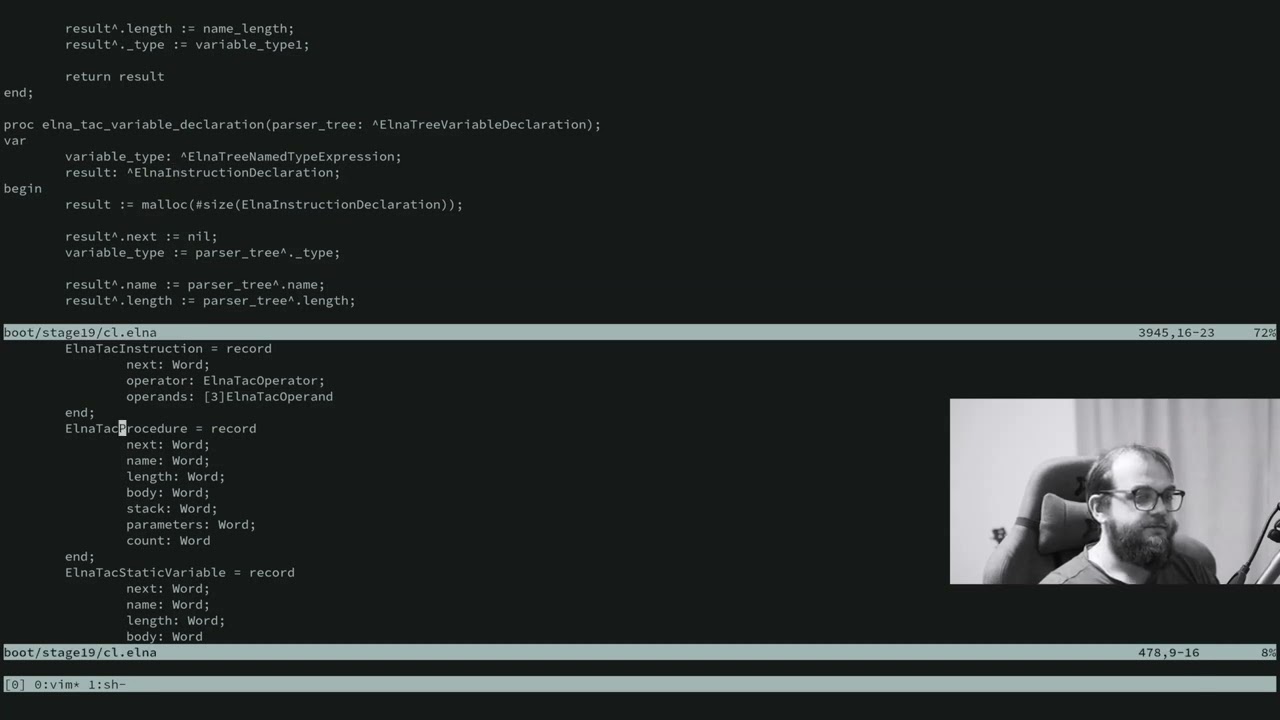 Compiler construction. 3-address code for global variables