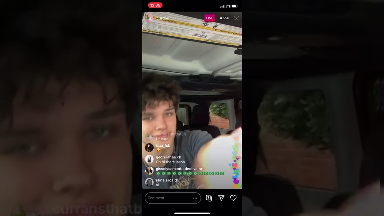 Curran Walters Live on Instagram