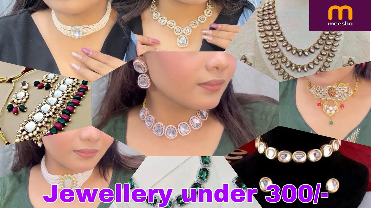 9 УКРАШЕНИЙ MEESHO KUNDAN. Цена до 300 рупий | Ожерелье для вечеринок. Цена | Швета Агарвал