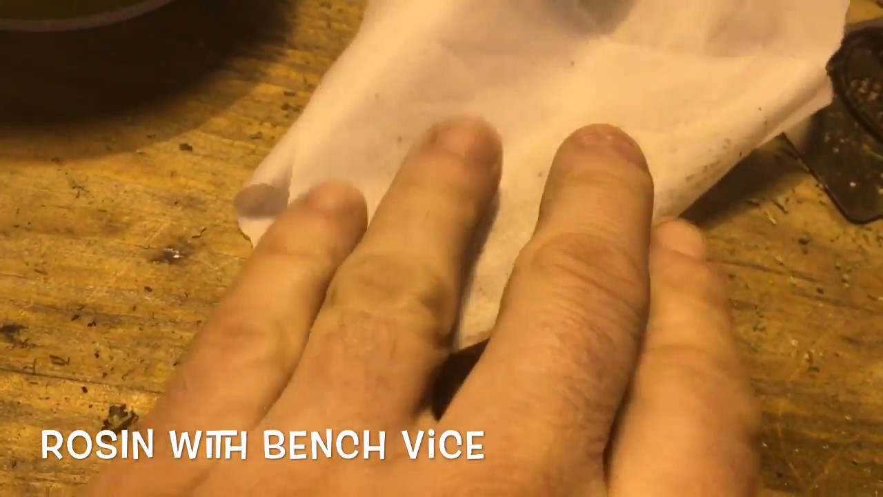 Cannabis Rosin From Buds With Bench Vice DIY