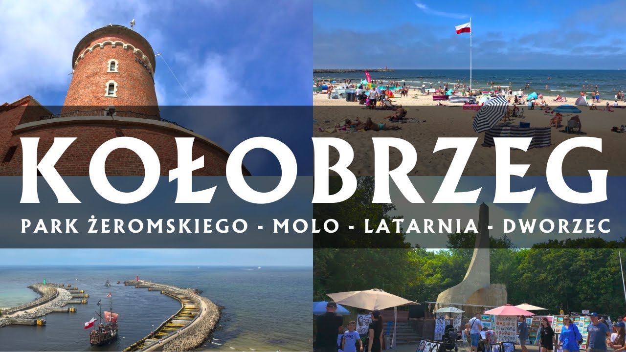 Kołobrzeg | 4K | Lipiec 2025 w Kołobrzegu: Park Żeromskiego - Molo - Latarnia Morska - Dworzec