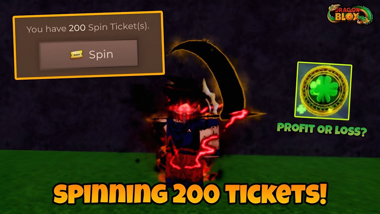 Spinning 200 Tickets on St. Patrick's Event! | Profit or Loss? | Dragon Blox Roblox
