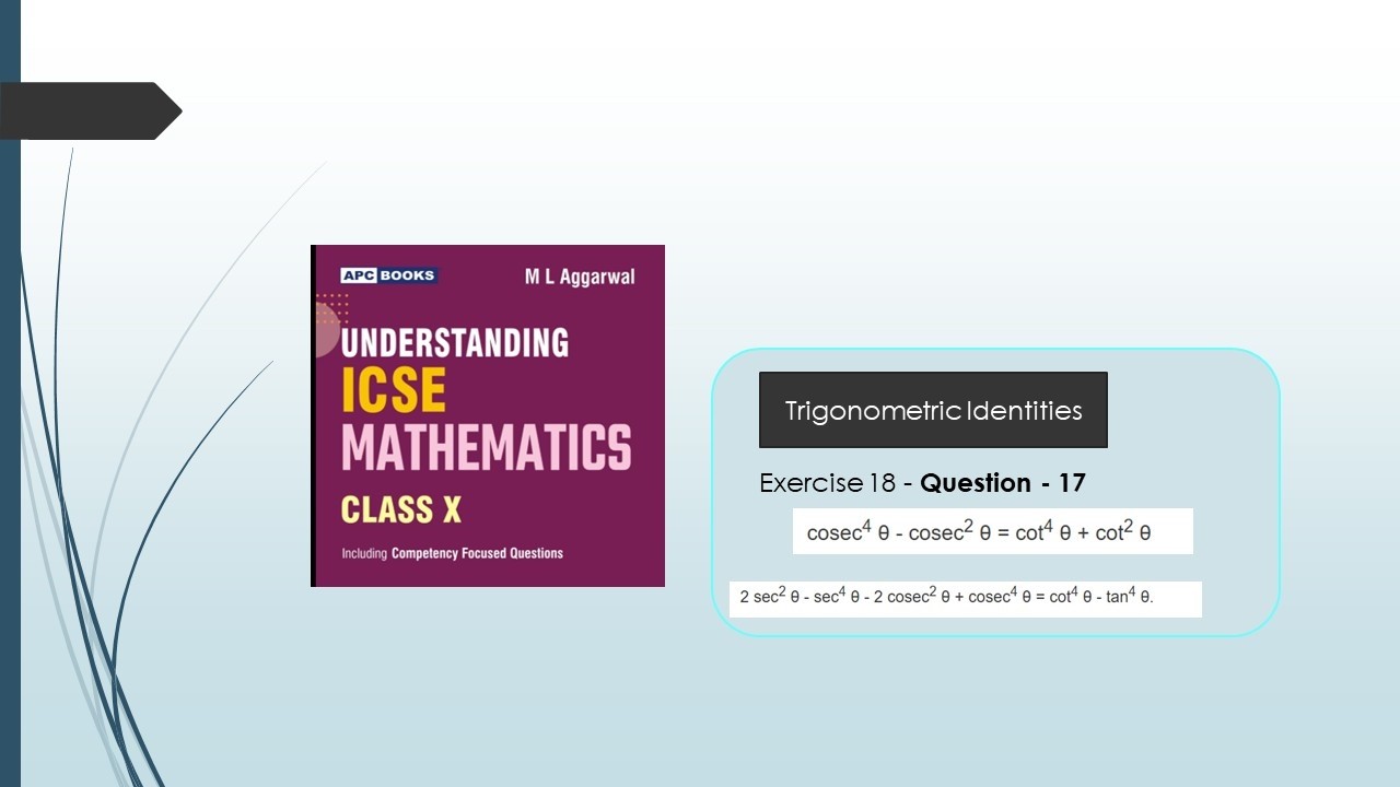 Trigonometric Identities Ex 18 Q17 | ML Aggarwal Solutions
