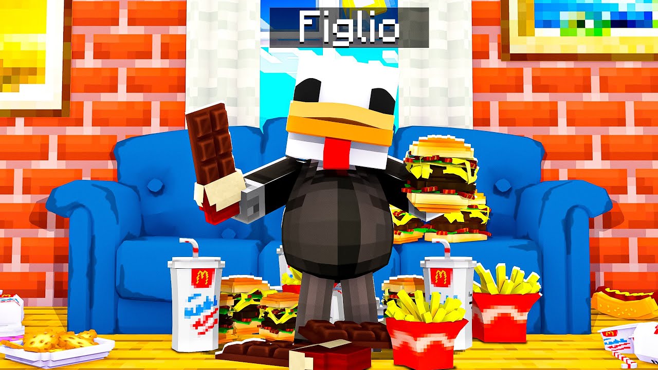 MIO FIGLIO È DIVENTATO GRASSO SU MINECRAFT