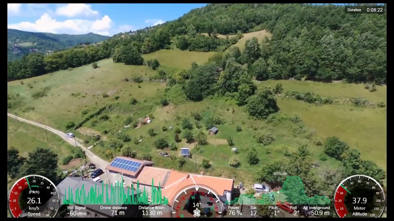Sulle colline di Borgo Val di Taro un drone di Pace