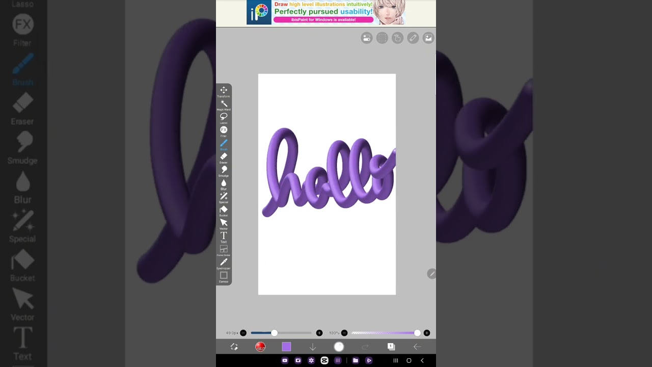 How to do 3d lettering on ibis paint x #digitalart #ibispaintx #tutorial #3d #3dlettering