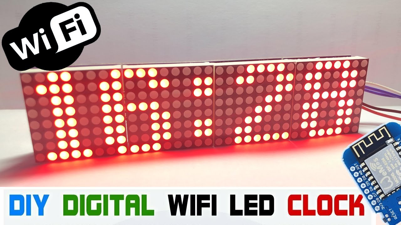 DIY WiFi Clock Informer on MAX7219 and ESP8266 / WiFi часы информер на MAX7219 и ESP8266