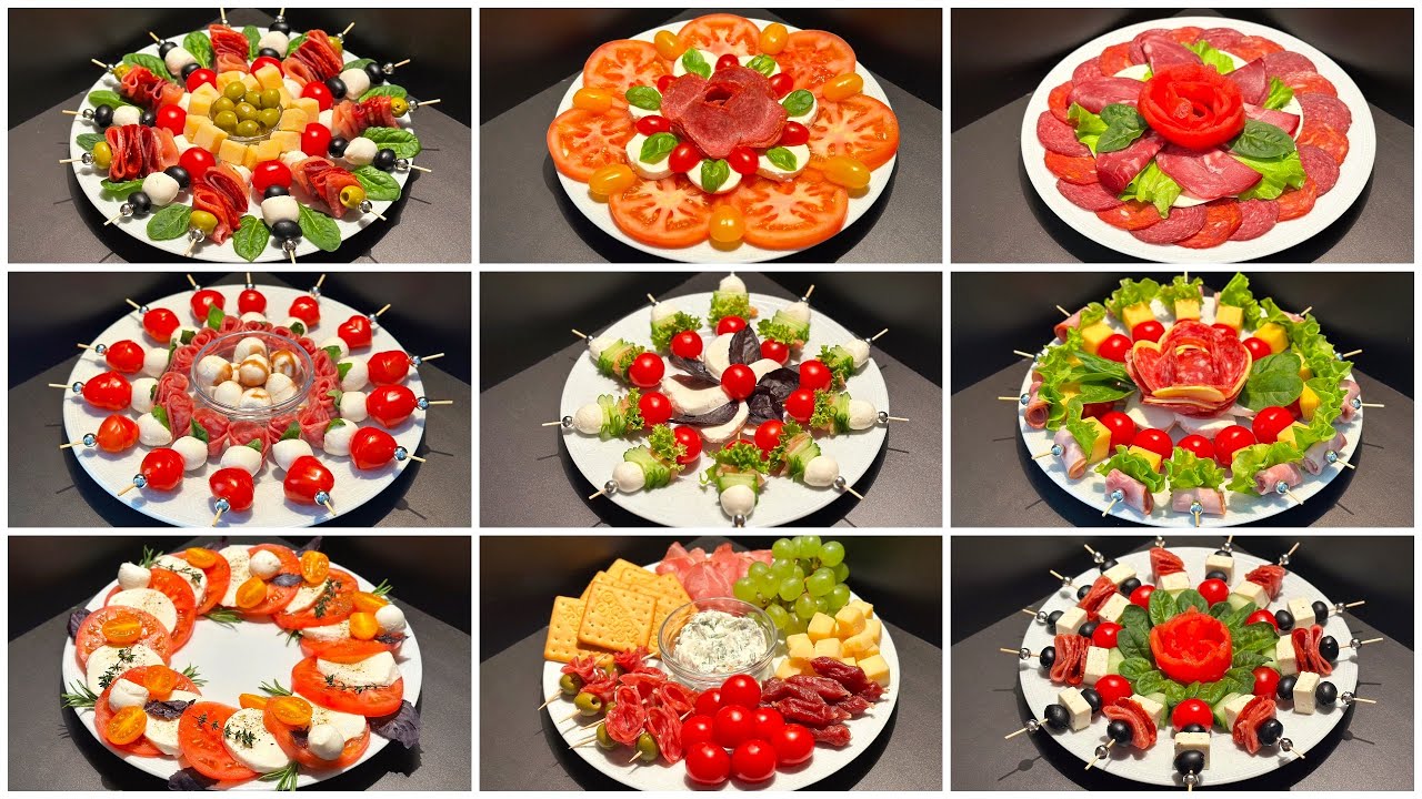 ЗАКУСОЧНАЯ ТАРЕЛКА для ваших гостей! 9 вариантов красивой подачи закусок на Рождество!