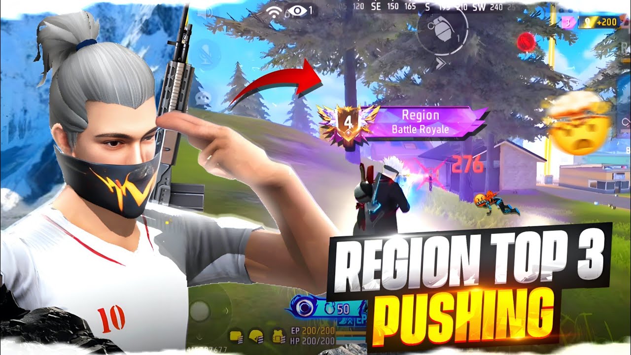 Region Top 3 Rank Push 🔥 Domain Power Se Back To Back Booyah 😈
