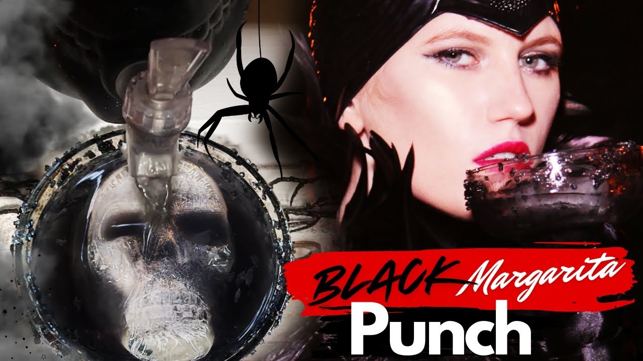 Black Margarita Punch 👻 Large Batch Halloween Cocktails | How To Make Recipe