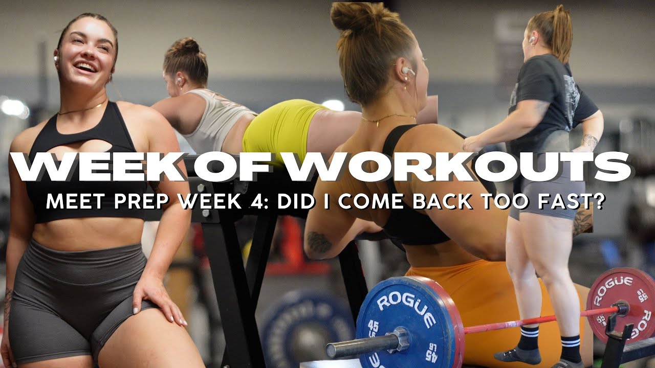 TRAIN WITH ME | powerlifting meet prep week 4 | did I come back from injury too fast??